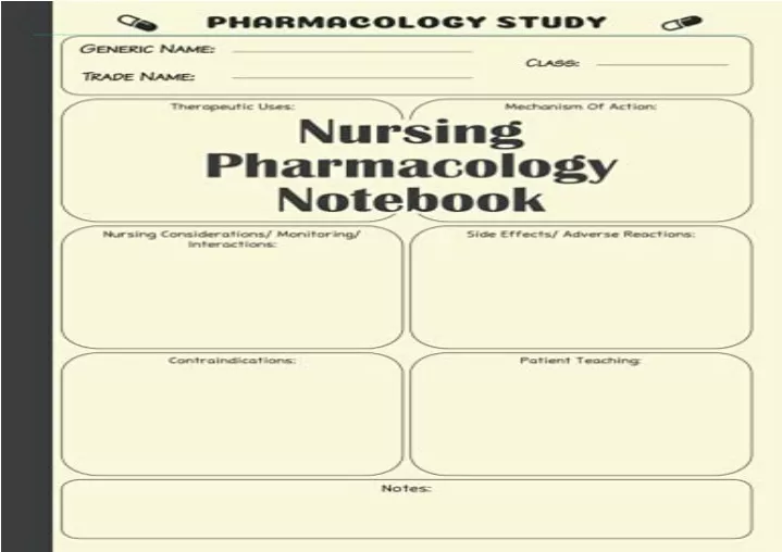 download nursing pharmacology notebook