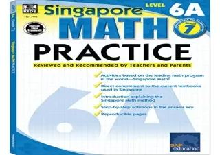[READ PDF] Singapore Math Level 6A 7th Grade Math Workbooks, Singapore Math Grad