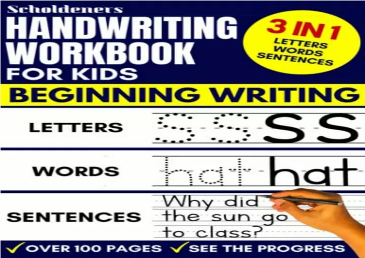 PPT - [READ PDF] Handwriting Workbook for Kids: 3-in-1 Writing Practice ...