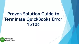proven solution guide to terminate quickbooks error 15106
