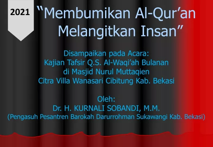 membumikan al qur an melangitkan insan