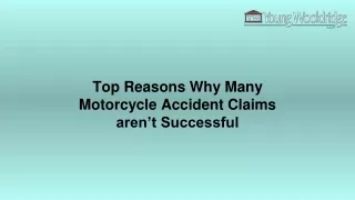 Top Reasons Why Many Motorcycle Accident Claims aren’t Successful
