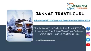 Shimla Manali Tour Package