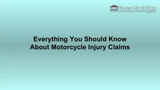 Everything You Should Know About Motorcycle Injury Claims