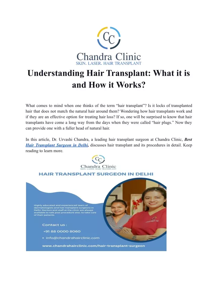 understanding hair transplant what