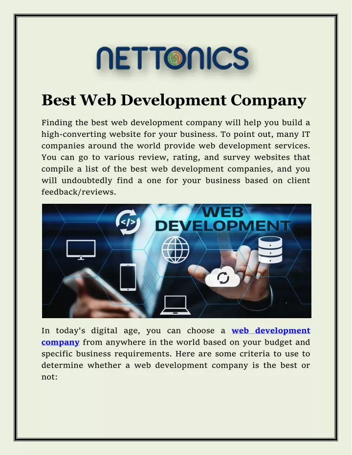 best web development company