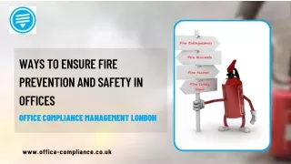 Ways to Ensure Fire Prevention and Safety in Offices