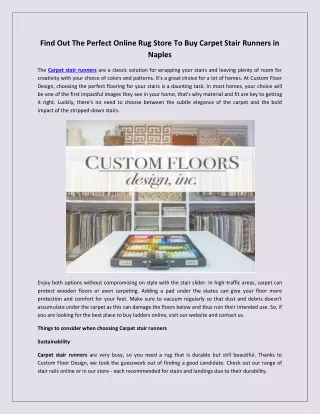 find out the perfect online rug store
