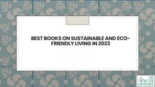 Best Books on Sustainable and Eco-Friendly Living in 2023