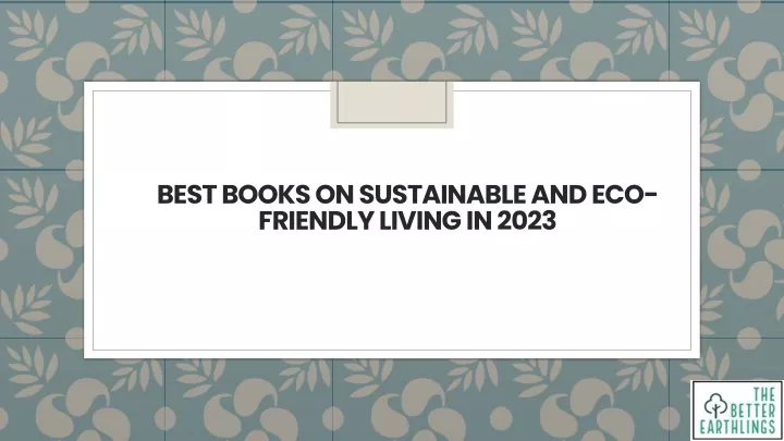 best books on sustainable and eco friendly living in 2023