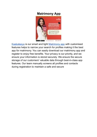 matrimony app