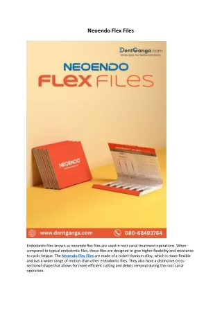 Neoendo Flex Files - Dent Ganga