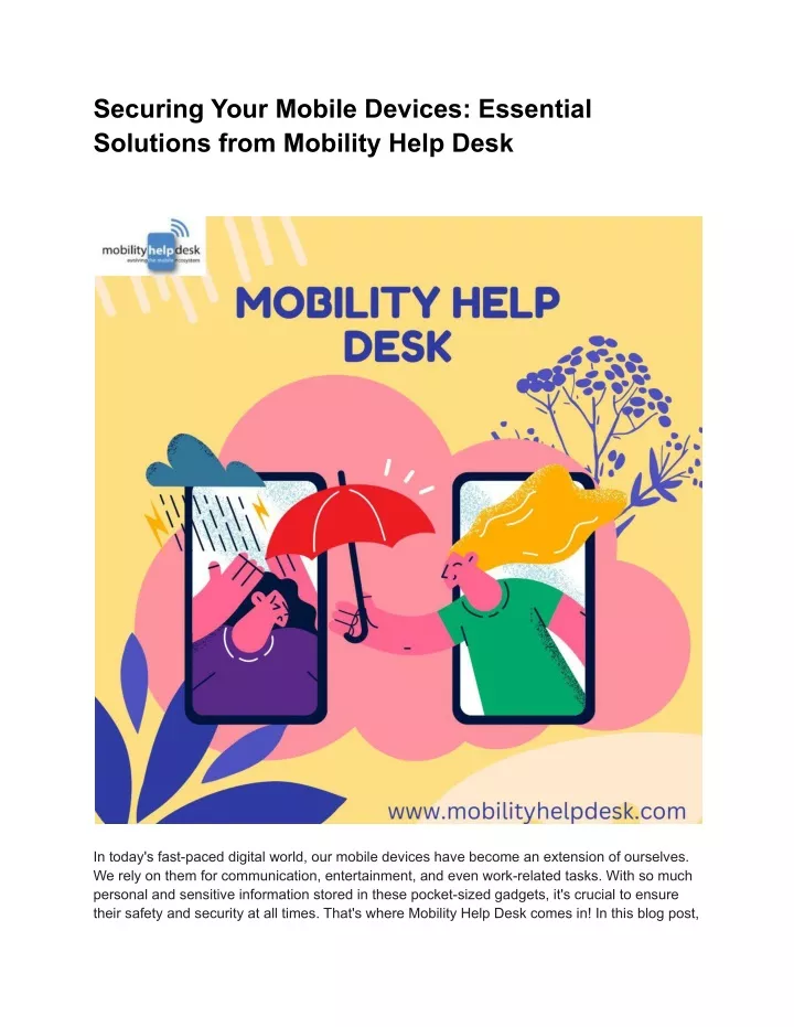 securing your mobile devices essential solutions