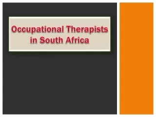 Occupational Therapists in South Africa