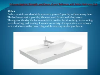 Enhance Hygiene, Strength, and Charm of your Bathroom with Kohler Bathroom Sink