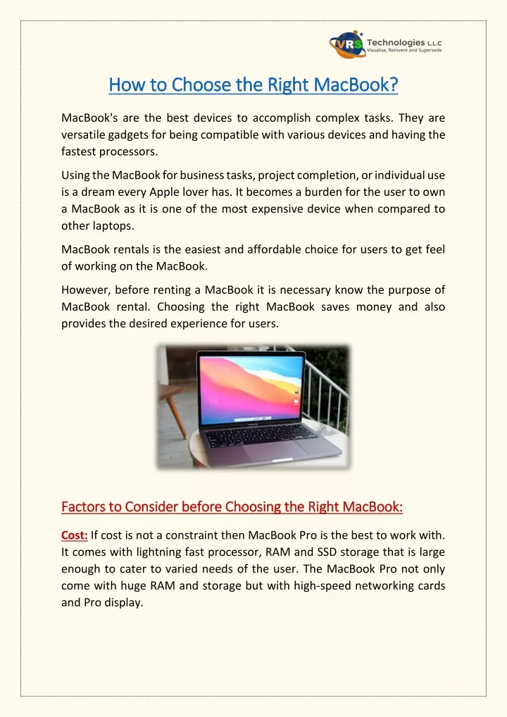 how to choose the right macbook how to choose