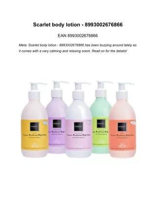 scarlet body lotion 8993002676866