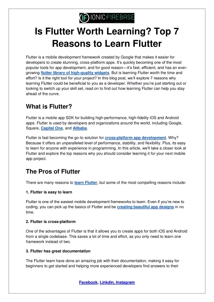 is flutter worth learning top 7 reasons to learn