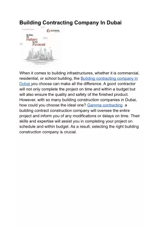 building contracting company in dubai