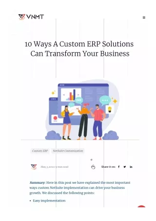 10 Ways A Custom ERP Solutions Can Transform Your Business