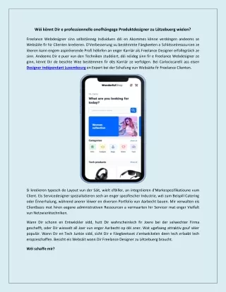 Wéi kënnt Dir e professionnelle onofhängege Produktdesigner zu Lëtzebuerg wielen