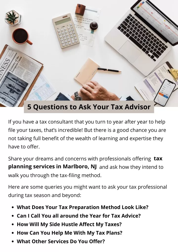 5 questions to ask your tax advisor