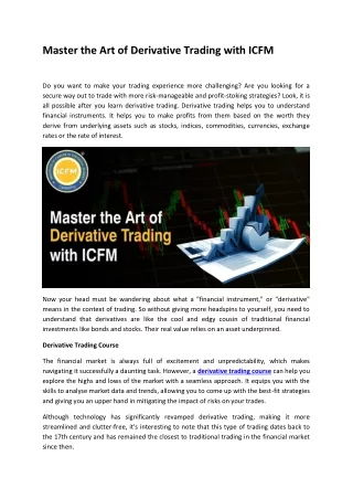 Master the Art of Derivative Trading with ICFM