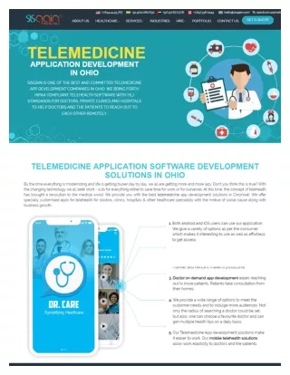telemedicine app development solutions in ohio
