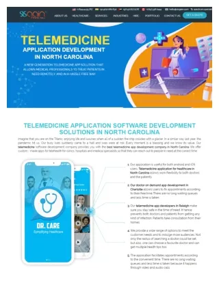 telemedicine app development company in north carolina