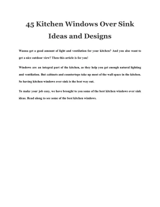 45 Kitchen Windows Over Sink Ideas and Designs