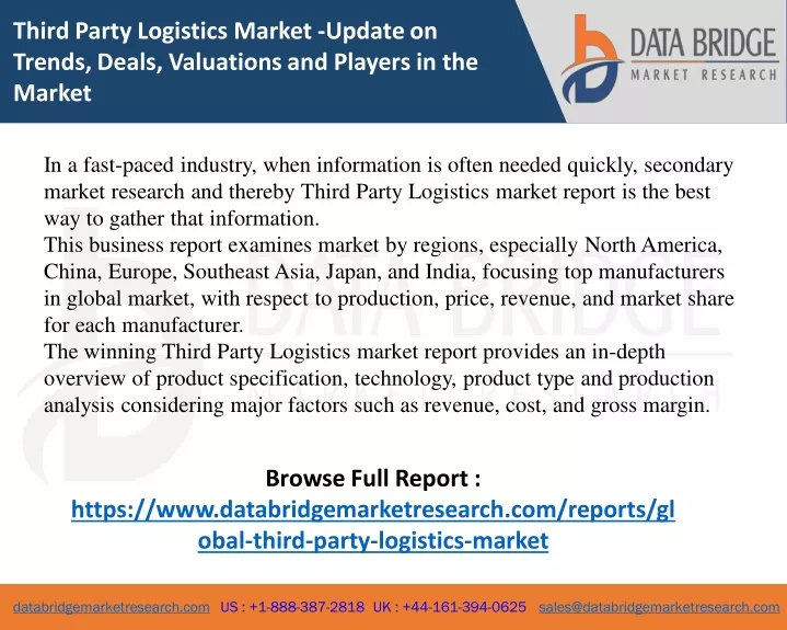 third party logistics market update on trends