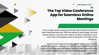 The Top Video Conference App for Seamless Online Meetings