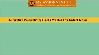 6 Surefire Productivity Hacks We Bet You Didn’t Know