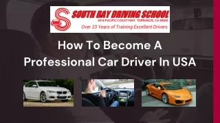 How To Become A Professional Car Driver In USA