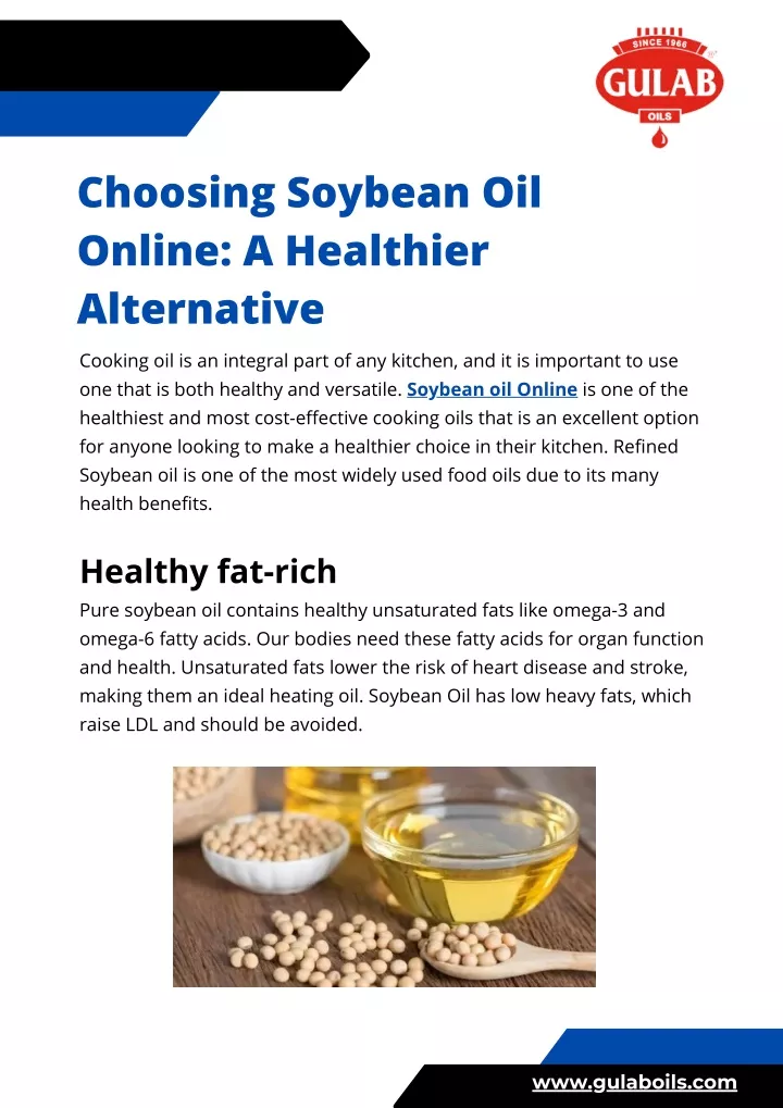 choosing soybean oil online a healthier