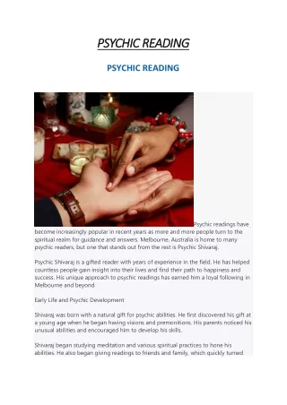 PSYCHIC READING