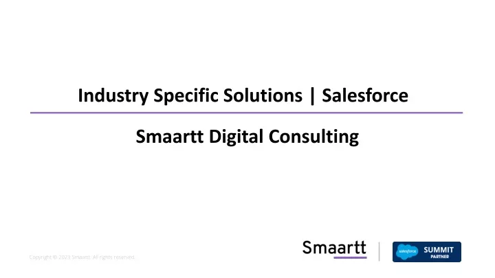 industry specific solutions salesforce
