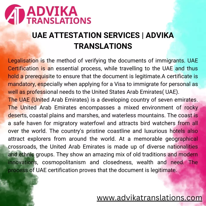 uae attestation services advika translations