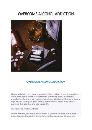 OVERCOME ALCOHOL ADDICTION