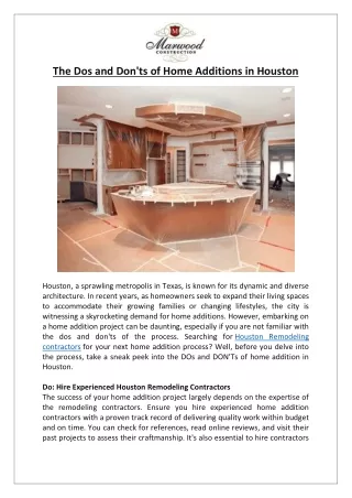 the dos and don ts of home additions in houston