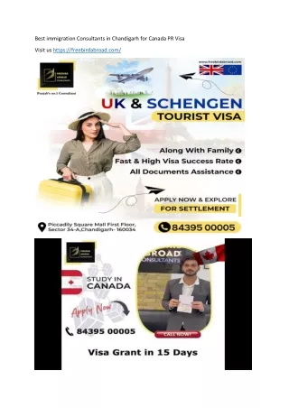 Best immigration Consultants in Chandigarh for Canada PR Visa