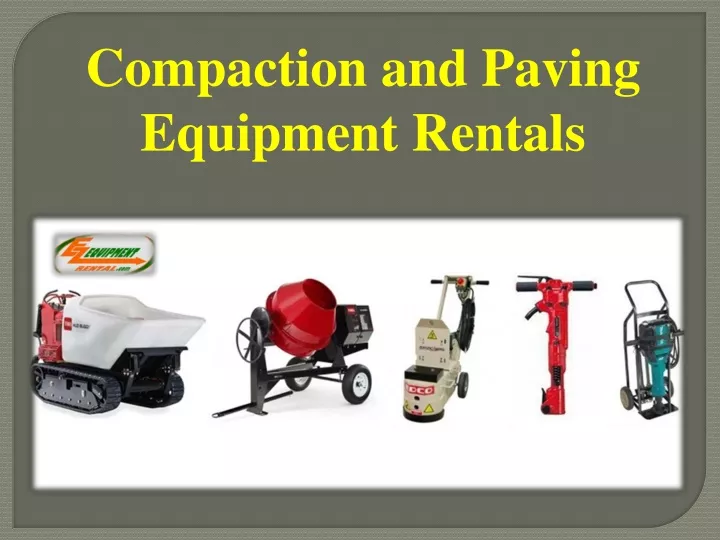 compaction and paving equipment rentals