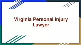 virginia personal injury defense lawyer