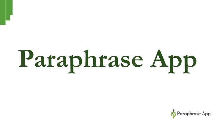 paraphrase app