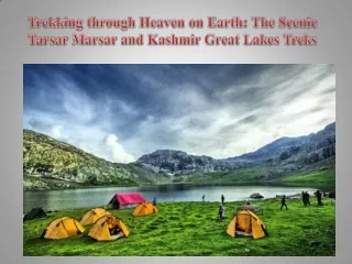 Trekking through Heaven on Earth The Scenic Tarsar Marsar and Kashmir Great Lakes Treks