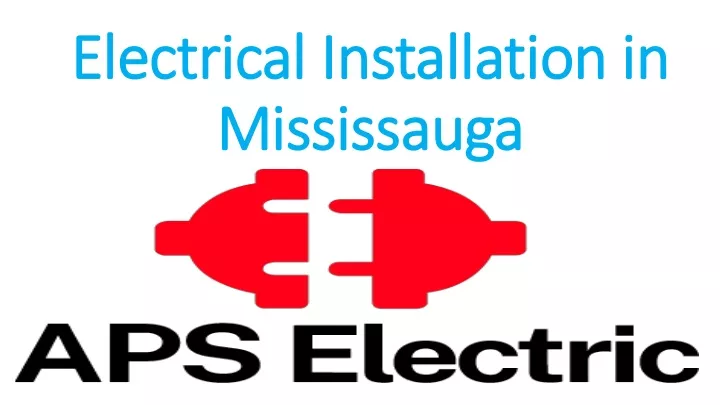 electrical installation in mississauga