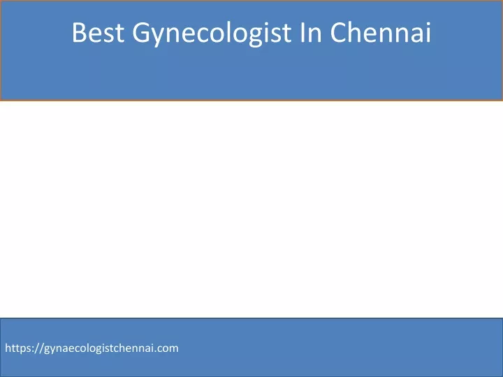 best gynecologist in chennai