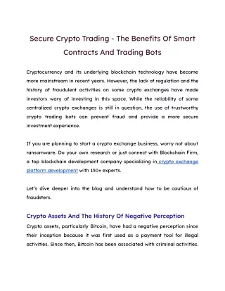 secure crypto trading the benefits of smart