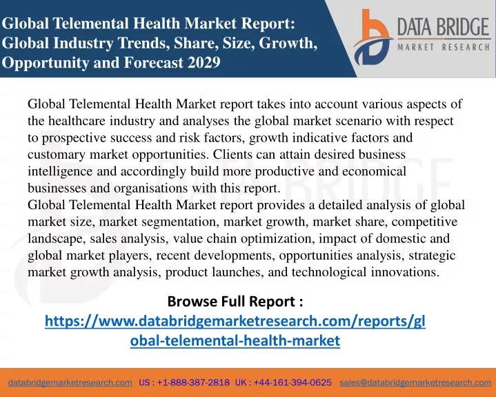 global telemental health market report global