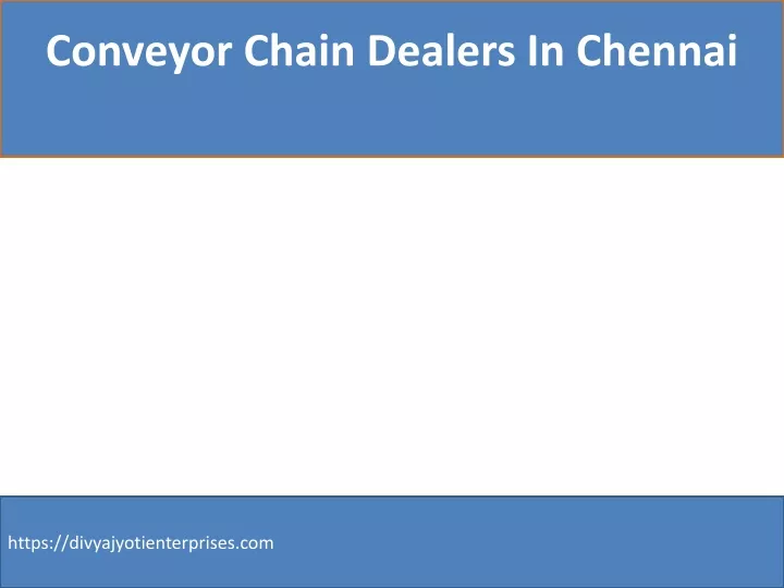 conveyor chain dealers in chennai